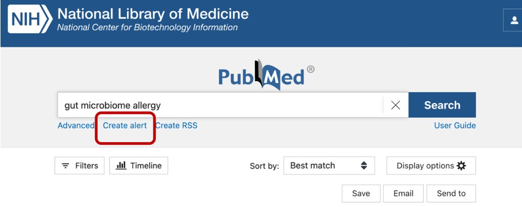 Alertas bibliográficas: cómo configurarlas en PubMed, Google Scholar y ResearchGate 2 Alertas bibliograficas como configurarlas Fig2