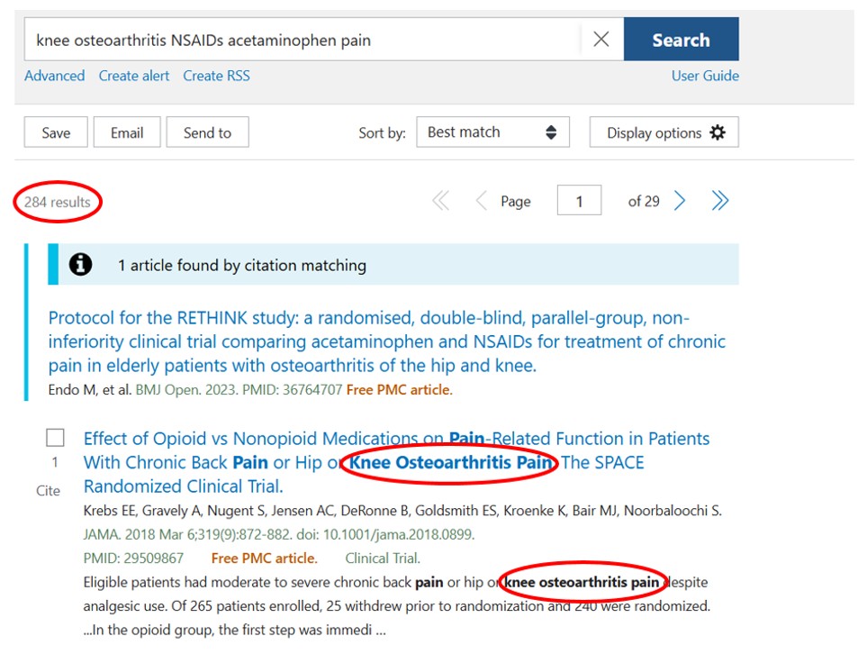 Búsqueda básica en PubMed a partir de una pregunta PICO: ejemplo práctico 3 Busqueda basica PubMed a partir de preg PICO Fig3