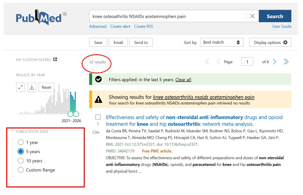 Búsqueda básica en PubMed a partir de una pregunta PICO: ejemplo práctico 4 Busqueda basica PubMed a partir de preg PICO Fig4