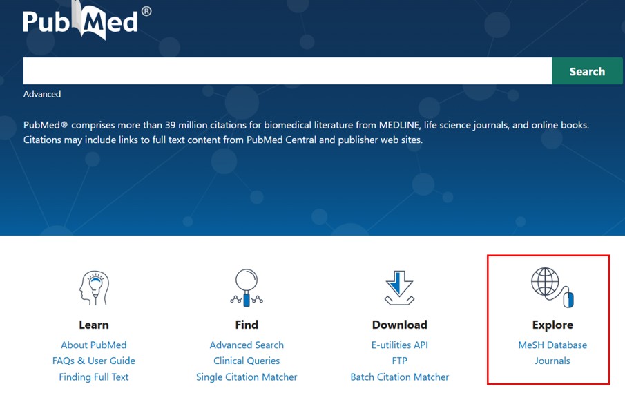 Cómo hacer una búsqueda en PubMed con términos MeSH: ejemplo práctico 1 Como hacer busqueda PubMed con MeSH Fig1