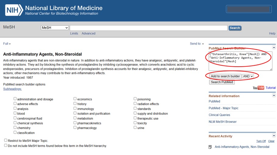 Cómo hacer una búsqueda en PubMed con términos MeSH: ejemplo práctico 3 Como hacer busqueda PubMed con MeSH Fig3